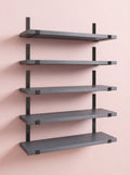 Wood Wall Shelves 15.8” with Metal Brackets – Rustic Floating Shelves | 5/8 Pack